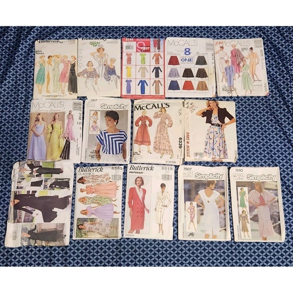 Simplicity/McCall's Dresses & Skirts - Vtg Lot of (14) CUT Women's Sz 4-10 Simplicity,McCalls Butterick Sewing Pattern
